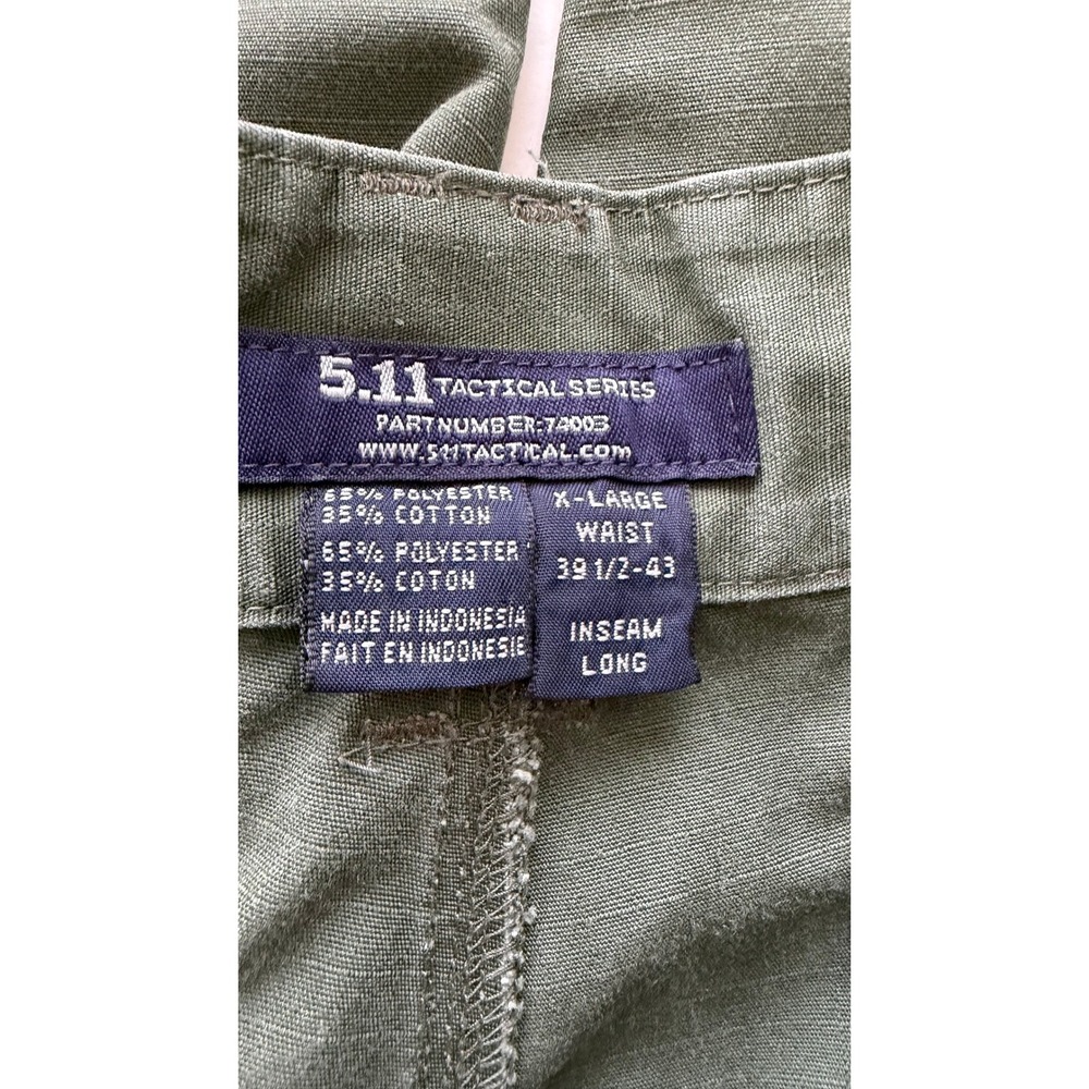 5.11 Tactical Series Waist 39.5-43 Green Cargo Pants 74003 XL Long Utility 2 Pr - Picture 10 of 11